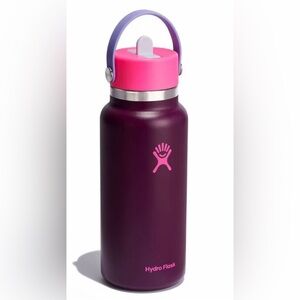 Hydro Flask 32 oz Wide Mouth with Flex Straw Cap in Sugarplum